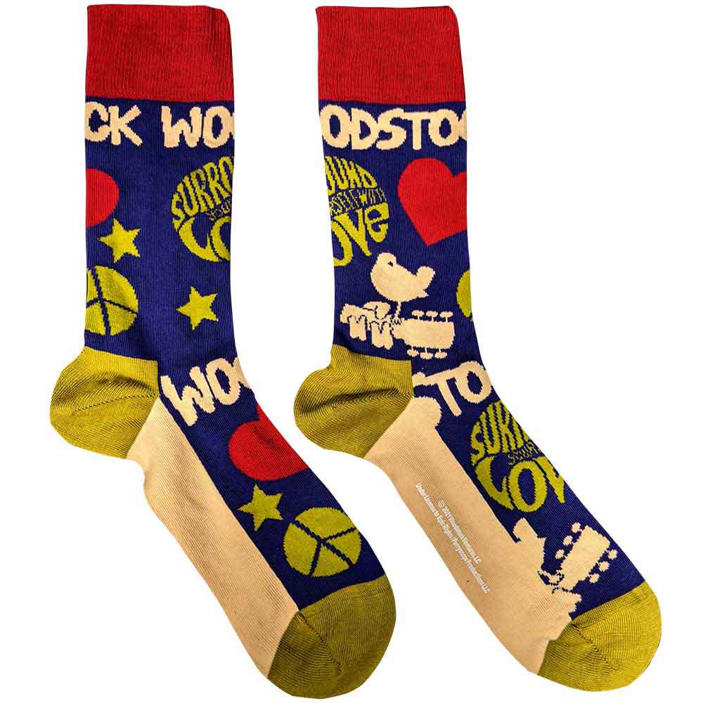 Woodstock: Surround Yourself (Navy Blue) (UK Size 7 - 11) Strømper – officielt merchandise