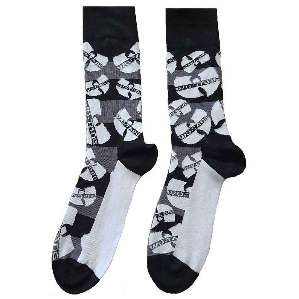 Wu - Tang Clan: Logos Monochrome (Black - White & Grey) (UK Size 7 - 11) Strømper – officielt merchandise