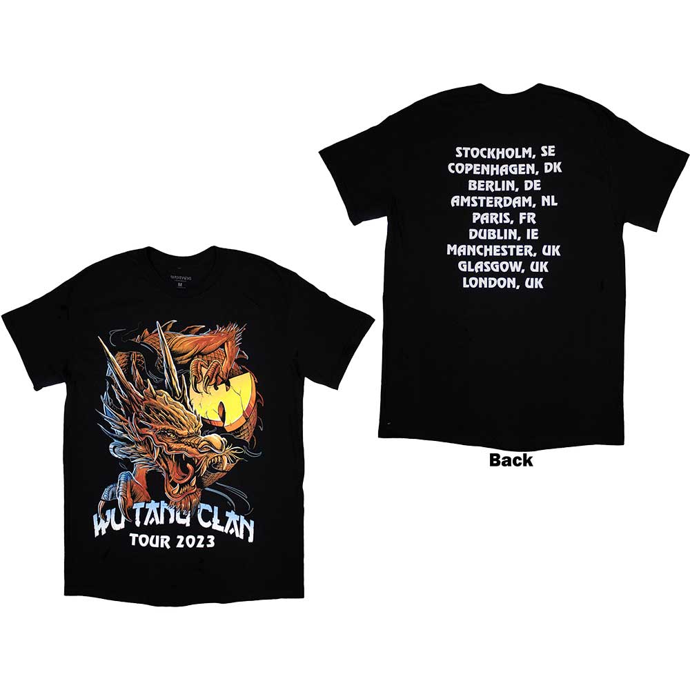 Wu-Tang Clan: Tour '23 Dragon Back Print T-Shirt