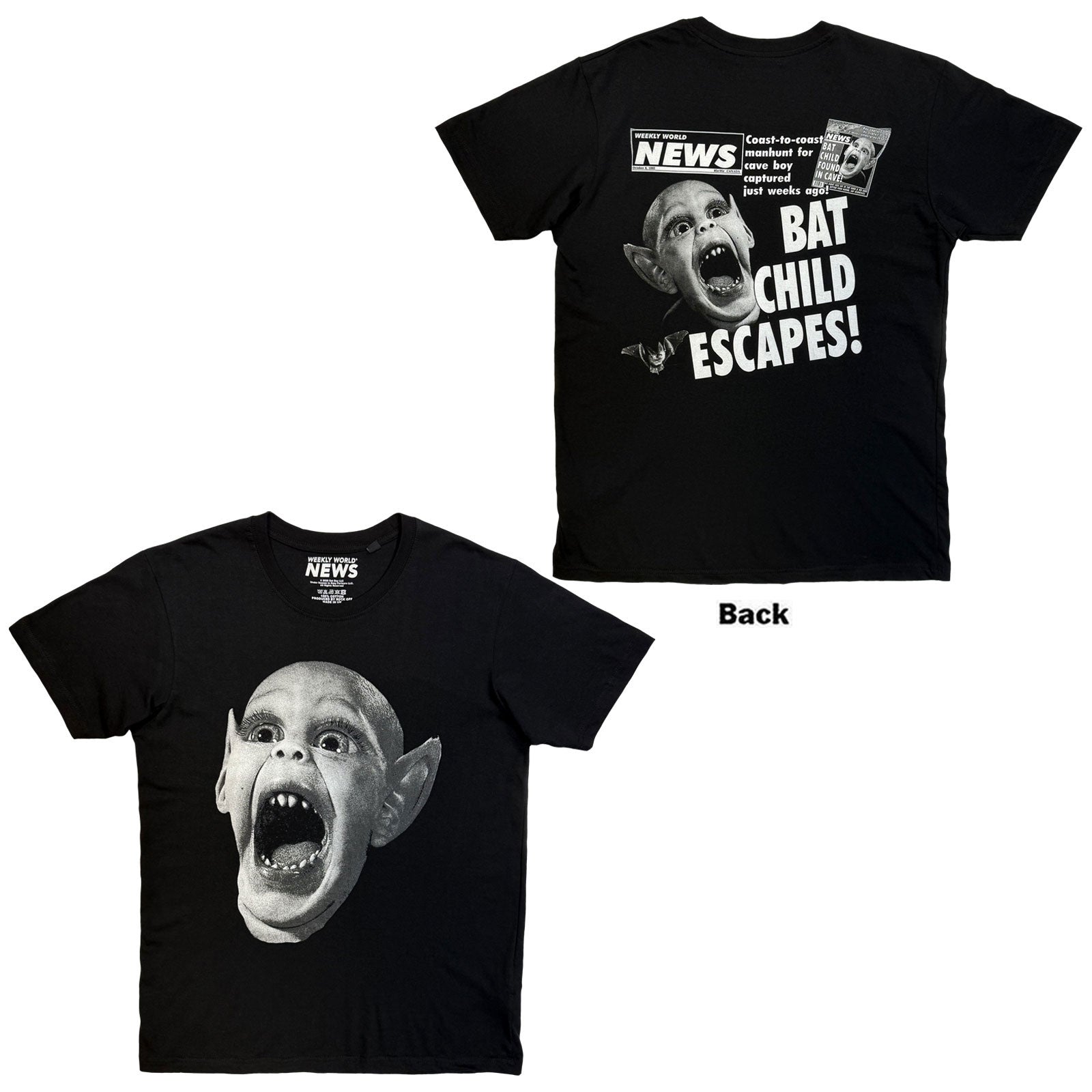 Weekly World News: Jumbo Bat Boy T-shirt – officielt merchandise