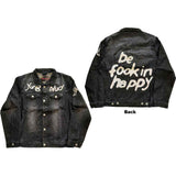 Yungblud: Be Fooking Happy (Black Denim) (Back & Sleeve Print) Jakke – officielt merchandise