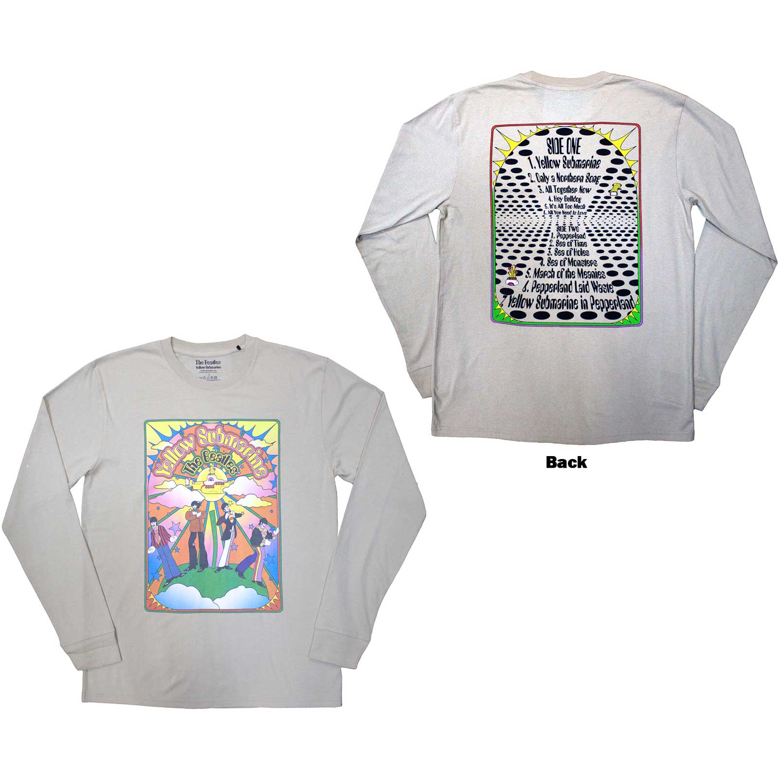 The Beatles: Yellow Submarine Tracklist Long Sleeve T-Shirt