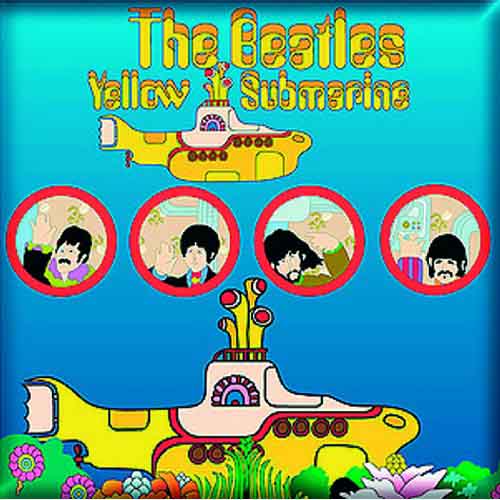 The Beatles: Yellow Submarine Portholes Magnet – officielt merchandise