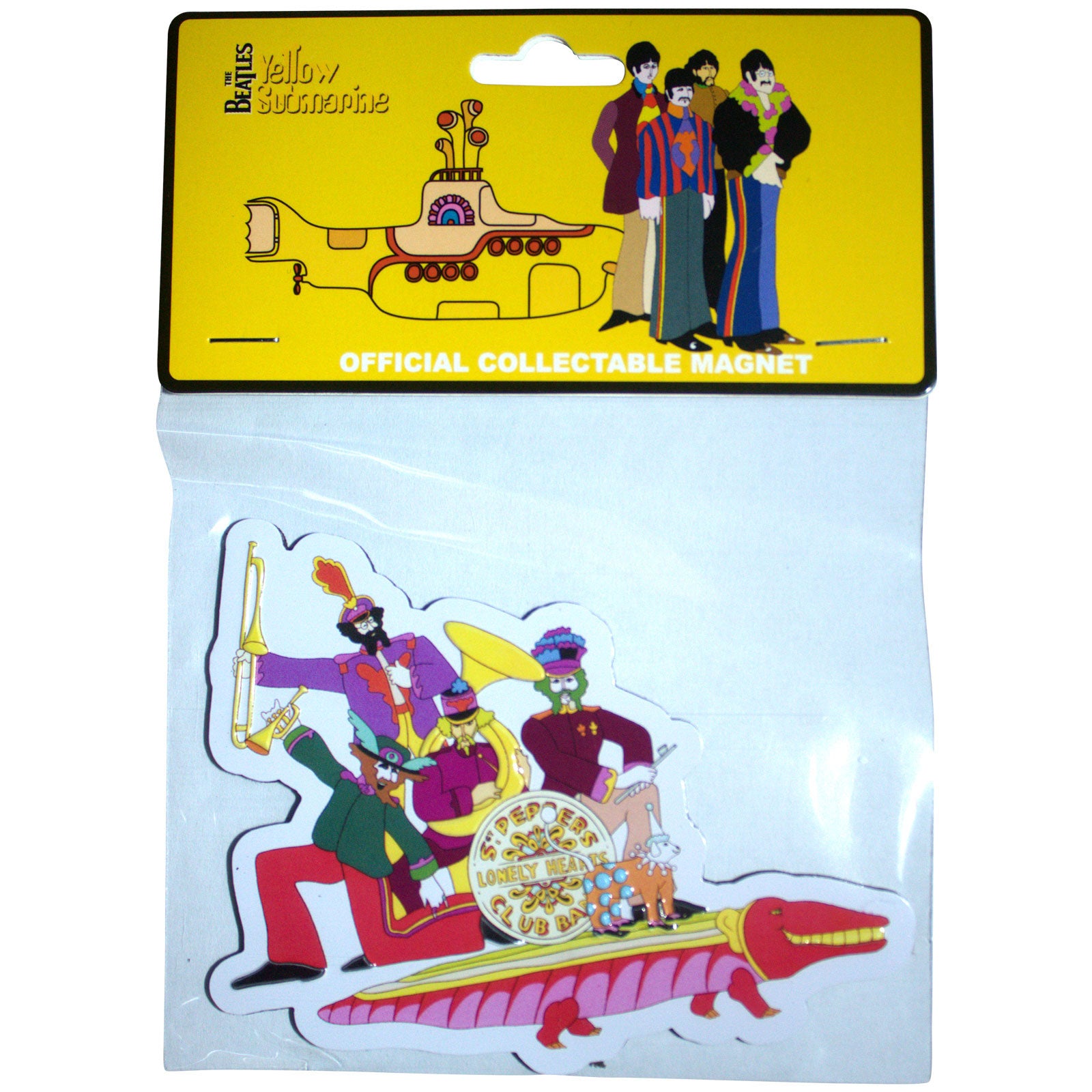 The Beatles: Yellow Submarine Band On Croc Embossed Premium Fridge Magnet