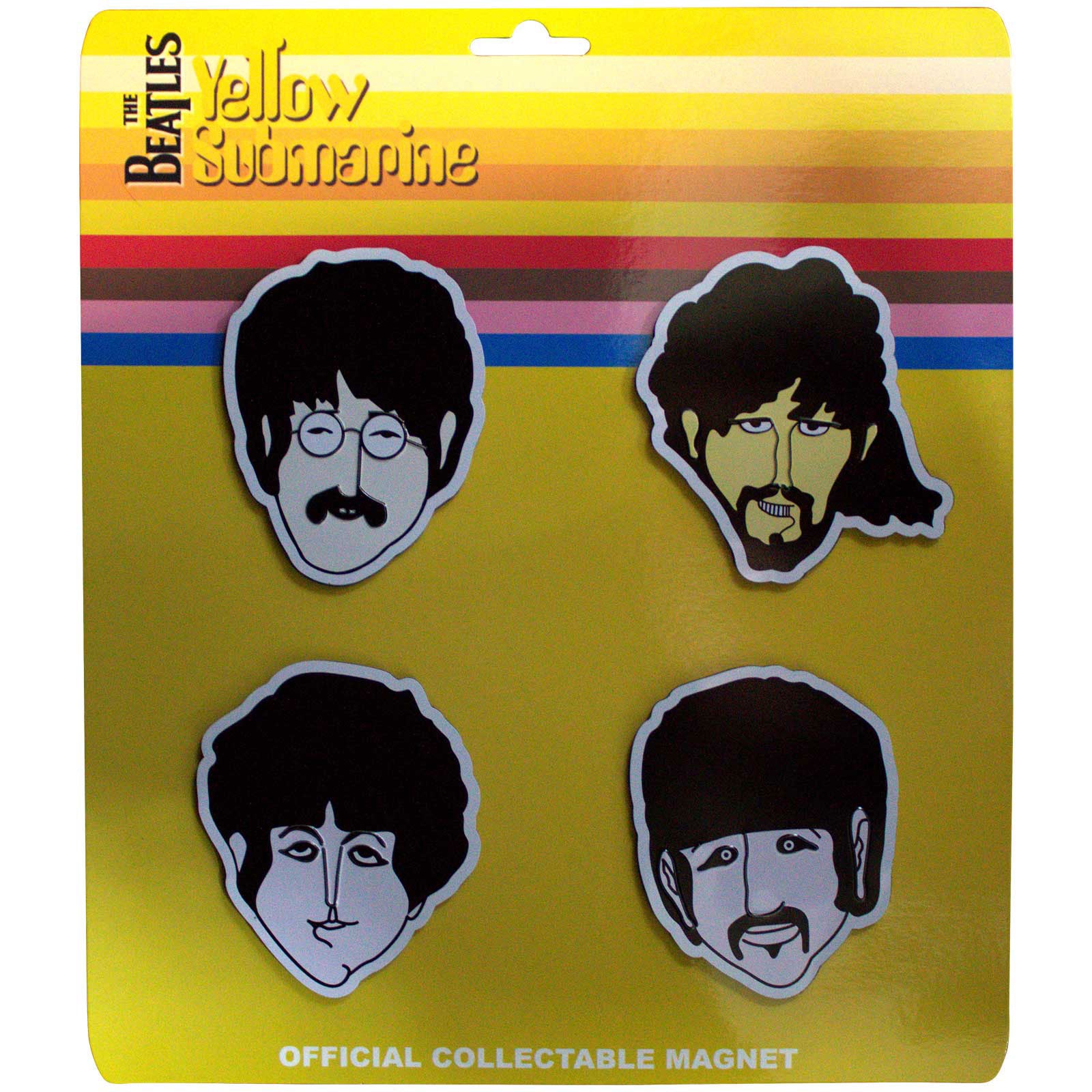 The Beatles: Yellow Submarine Heads Embossed Epoxy Magnet Set
