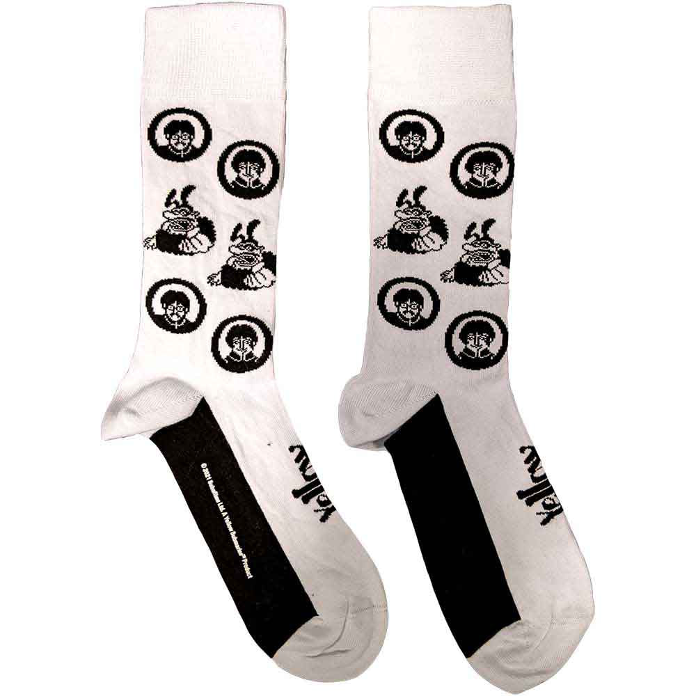 The Beatles: Band & Meanies Monochrome (UK Size 7 - 11) Strømper – officielt merchandise