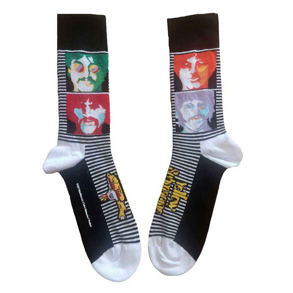 The Beatles: Sea Of Science Faces Colour Ankle Socks