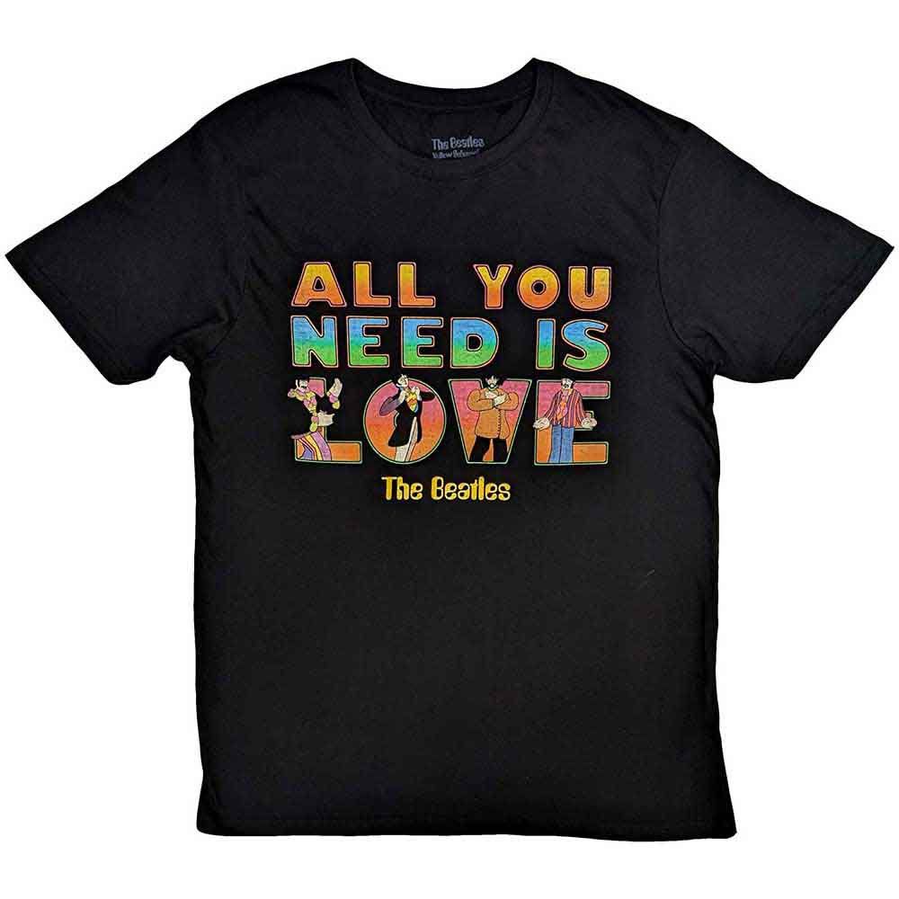 The Beatles: Yellow Submarine All You Need Is Love Stacked T-shirt – officielt merchandise