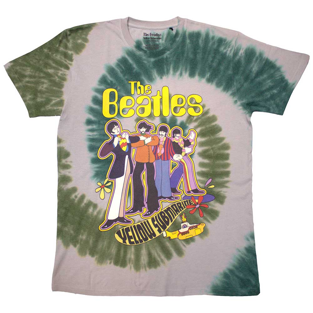The Beatles: Yellow Submarine Band In Line T-Shirt (Wash)