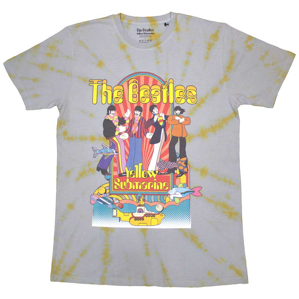 The Beatles: Yellow Submarine Band & Fish T-Shirt (Wash)