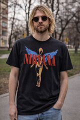 Nirvana: Angelic T-shirt - sort unisex