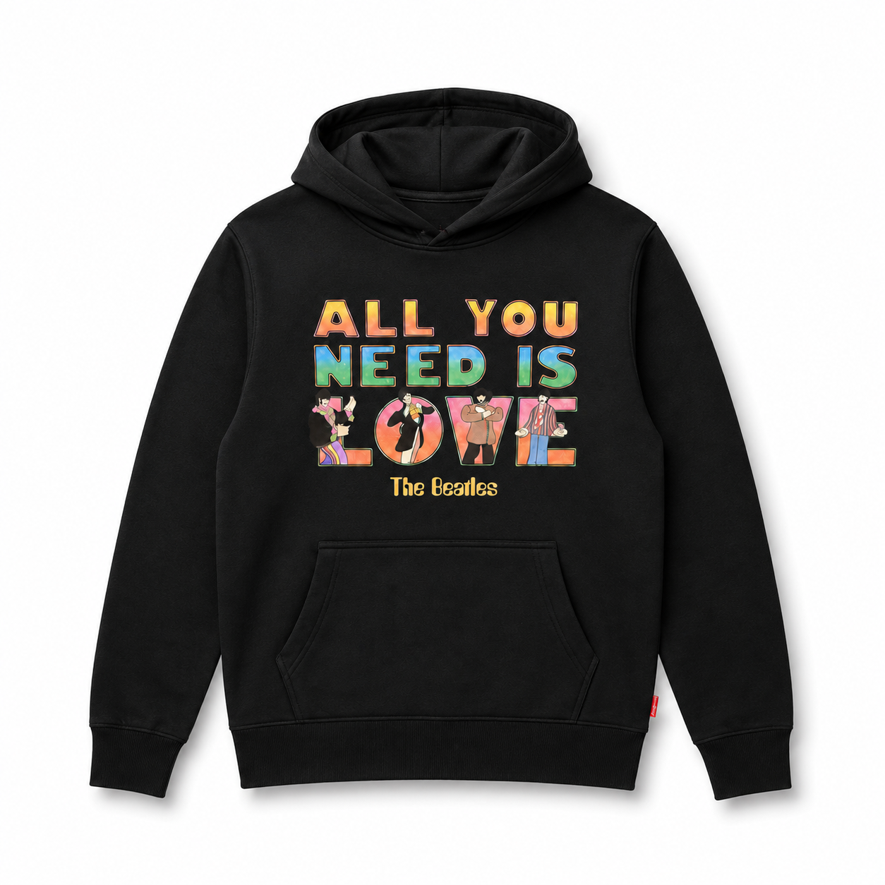 The Beatles: AYNIL Stacked Hoodie - Sort