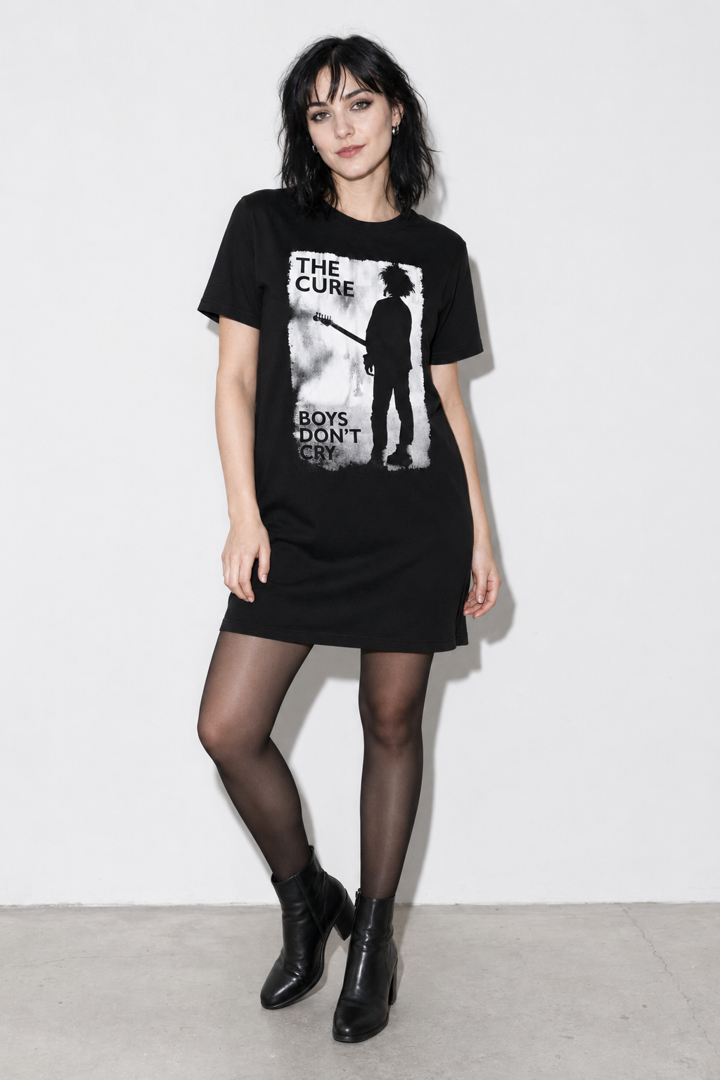 The Cure: Boys Don't Cry Black & White - T-Shirt Dress (Kvinder)