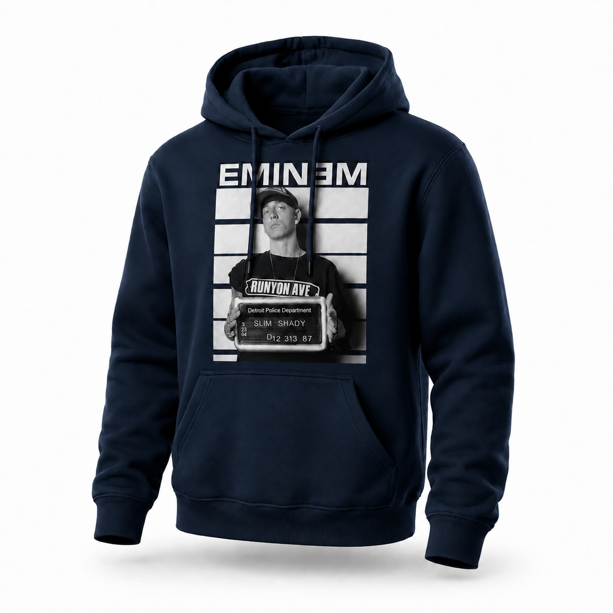 Eminem: Arrest Pullover Hoodie - Marineblå