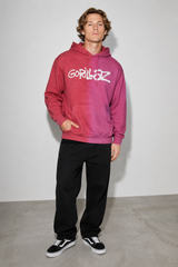 Gorillaz: Two-Tone Brush Logo Pullover Hoodie (Dye Wash)