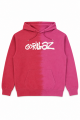 Gorillaz: Two-Tone Brush Logo Pullover Hoodie (Dye Wash)