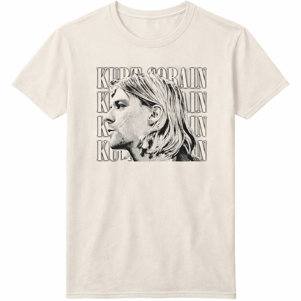 Nirvana: Contrast Profile T-shirt - Kurt Cobain