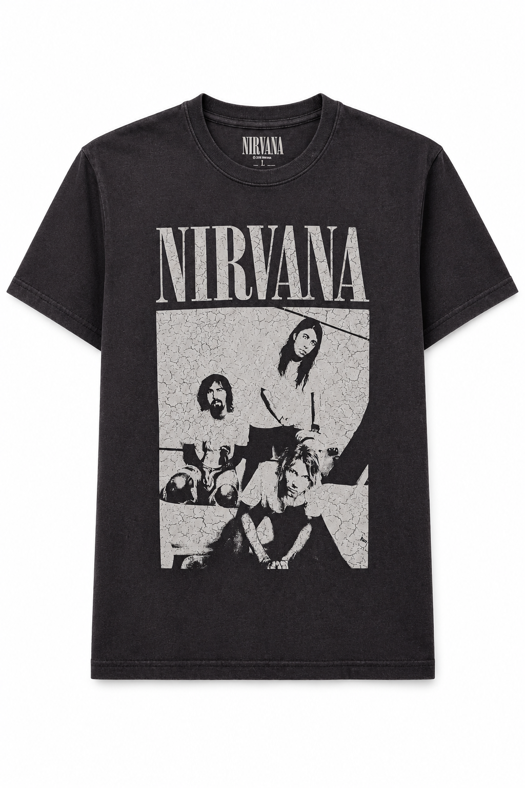 Nirvana: Sitting T-Shirt (Distressed)