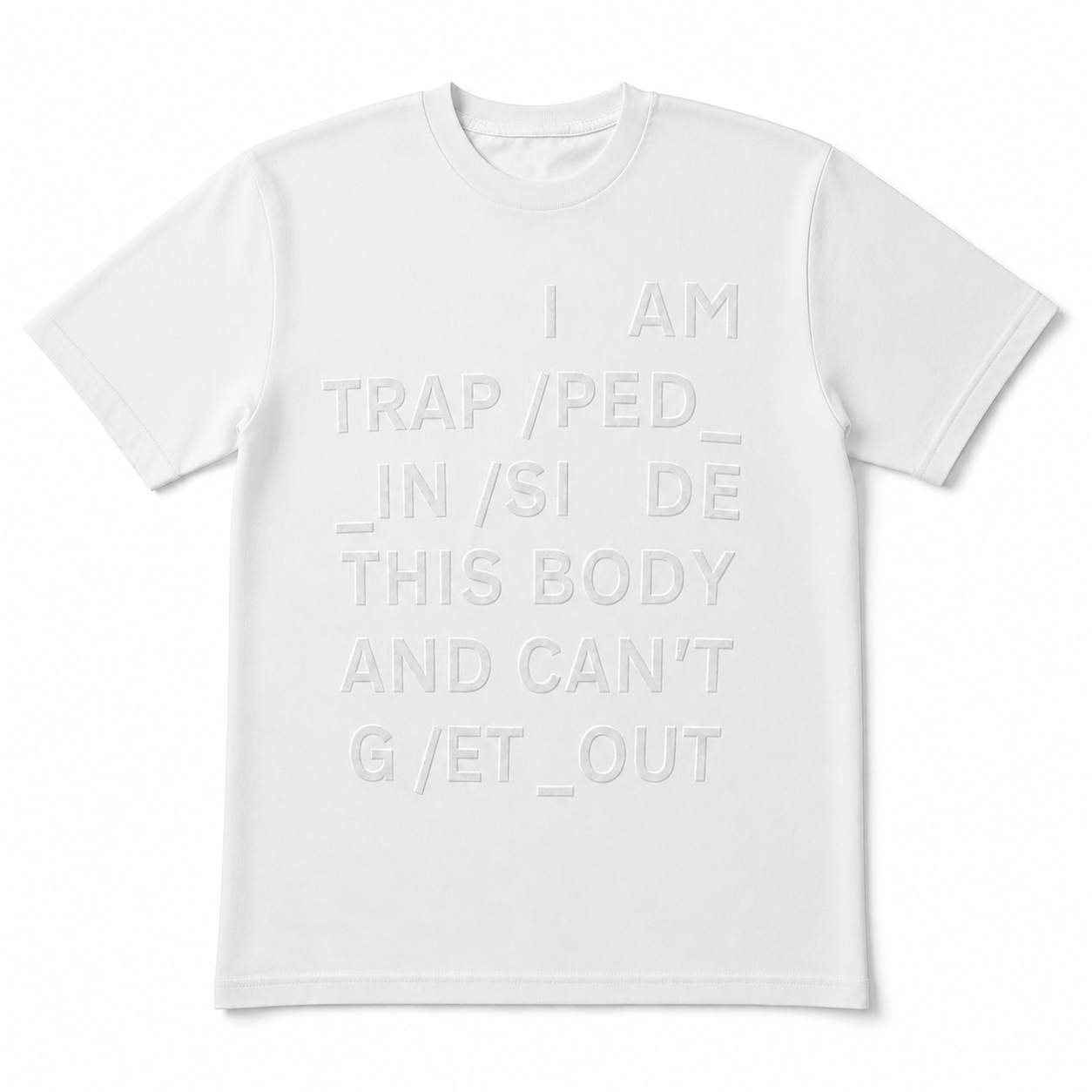 Radiohead: Trapped T-Shirt (inkl. print på bagside)