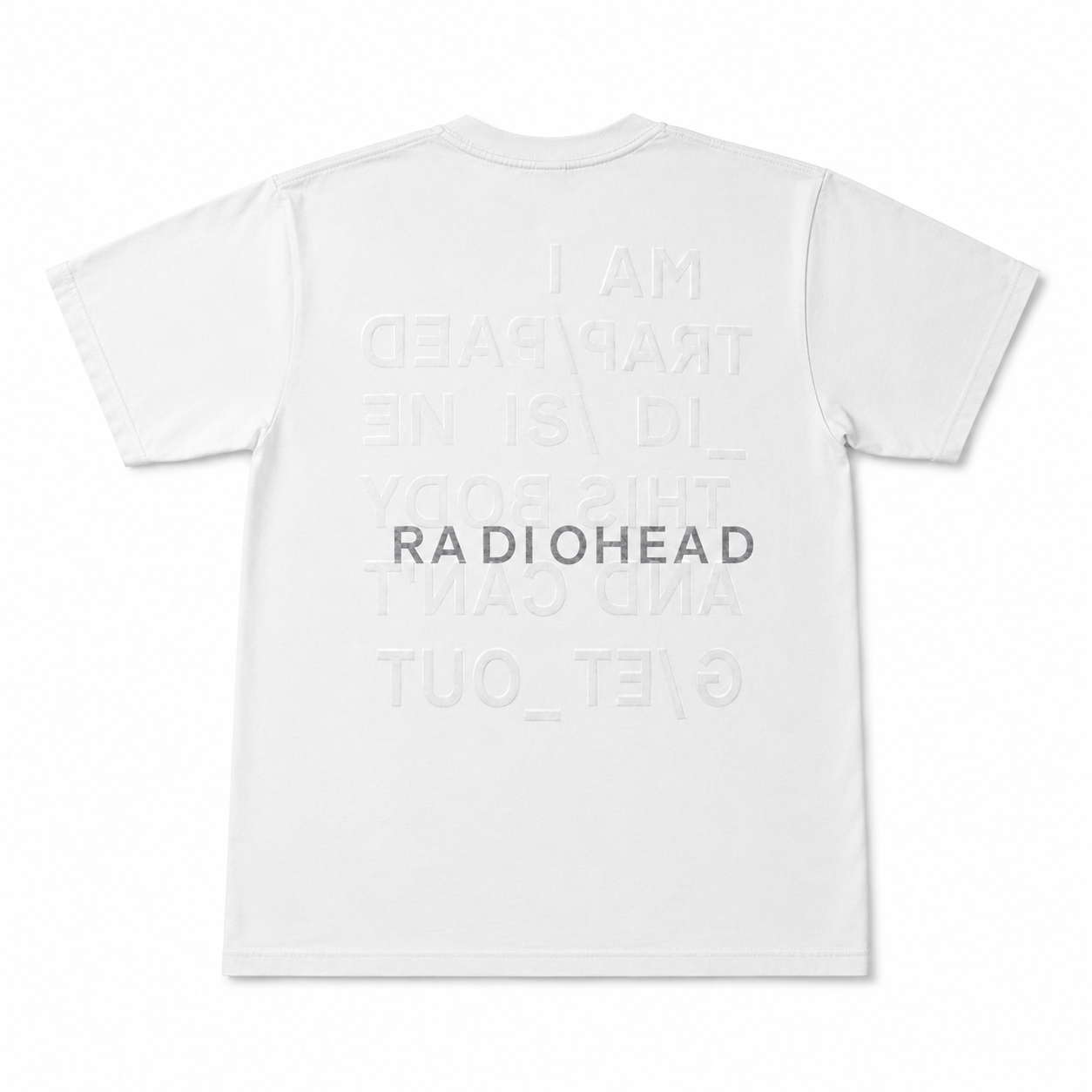 Radiohead: Trapped T-Shirt (inkl. print på bagside)