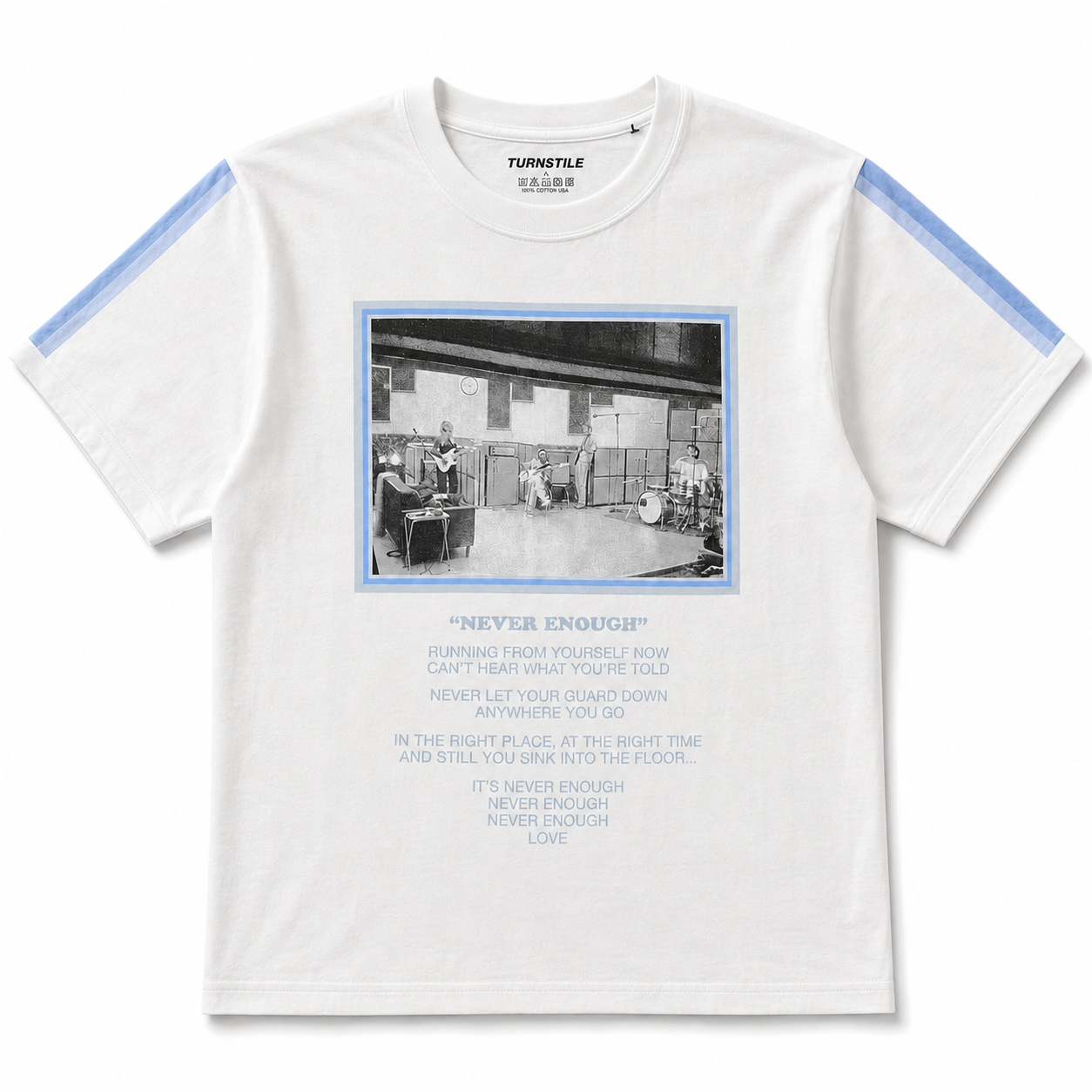 Turnstile: Never Enough Studio T-shirt - Hvid
