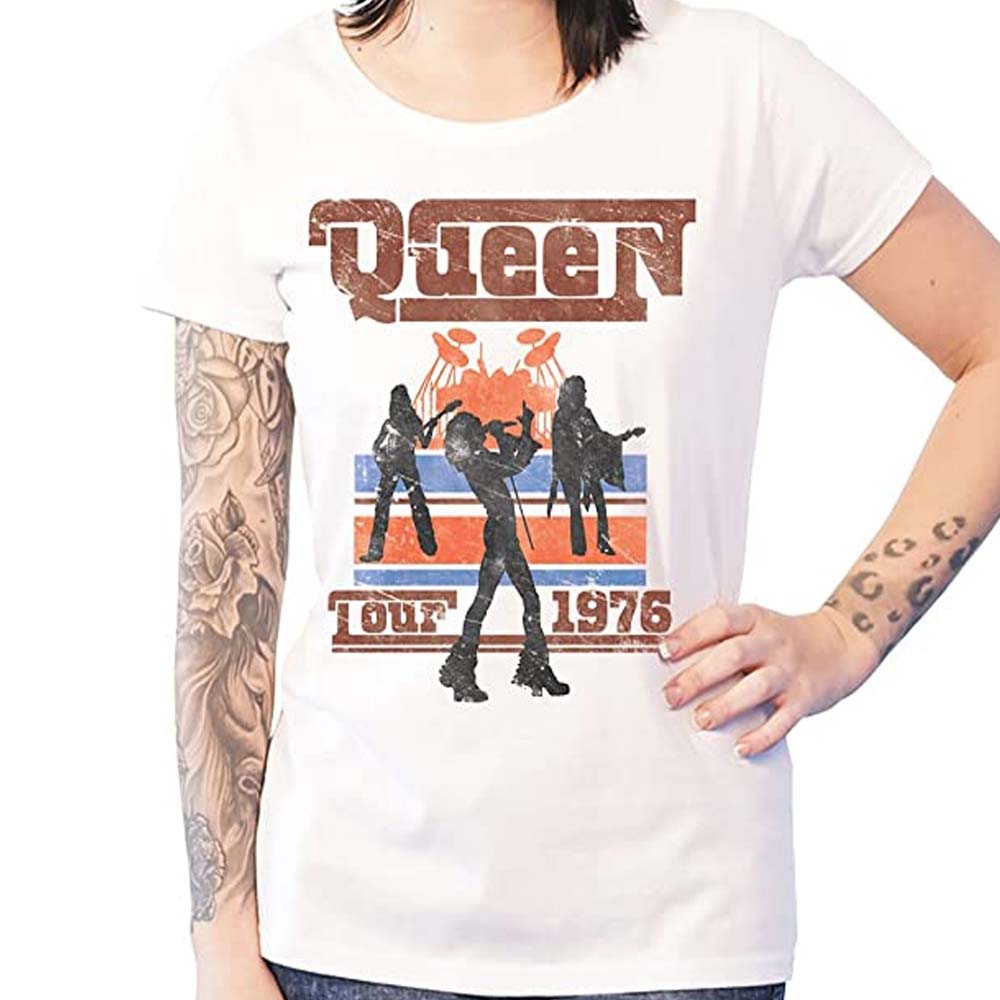 Billede af Queen 1976 Tour Silhouettes T-shirt til kvinder