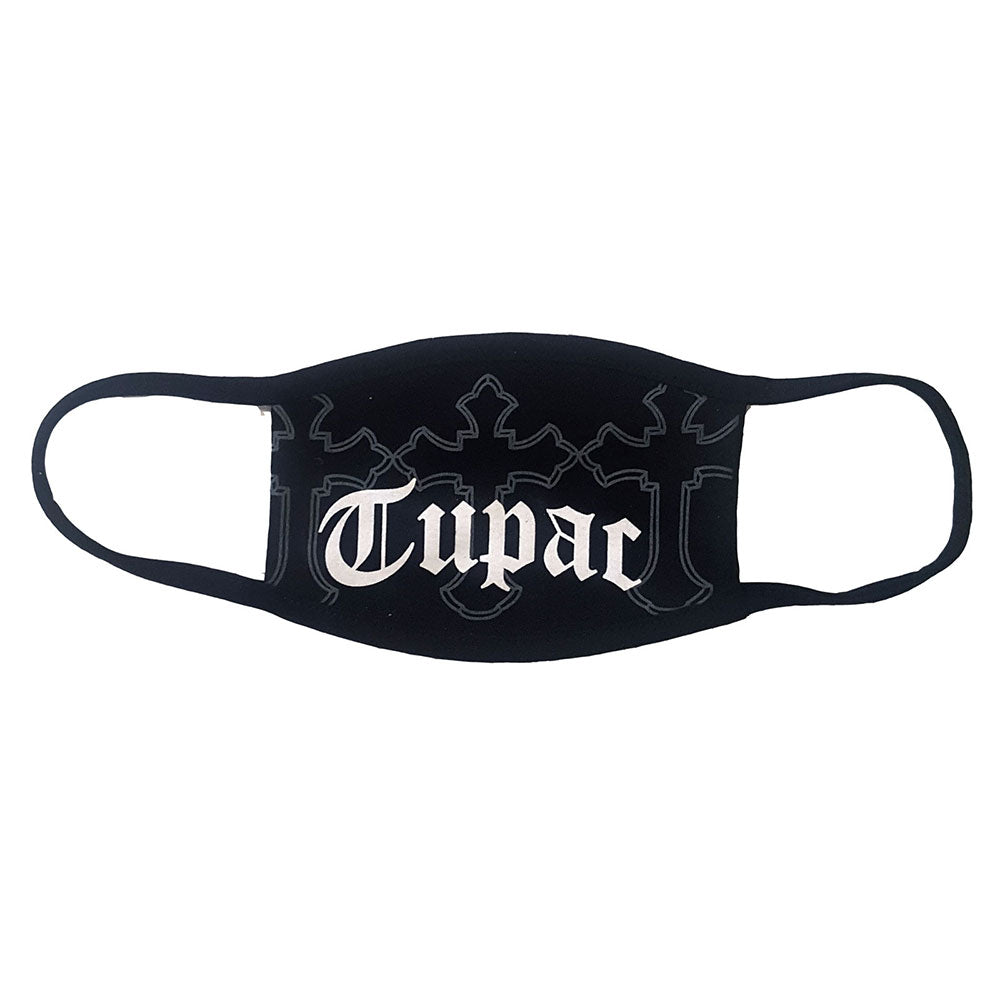 Tupac: Logo & Crosses Face Mask