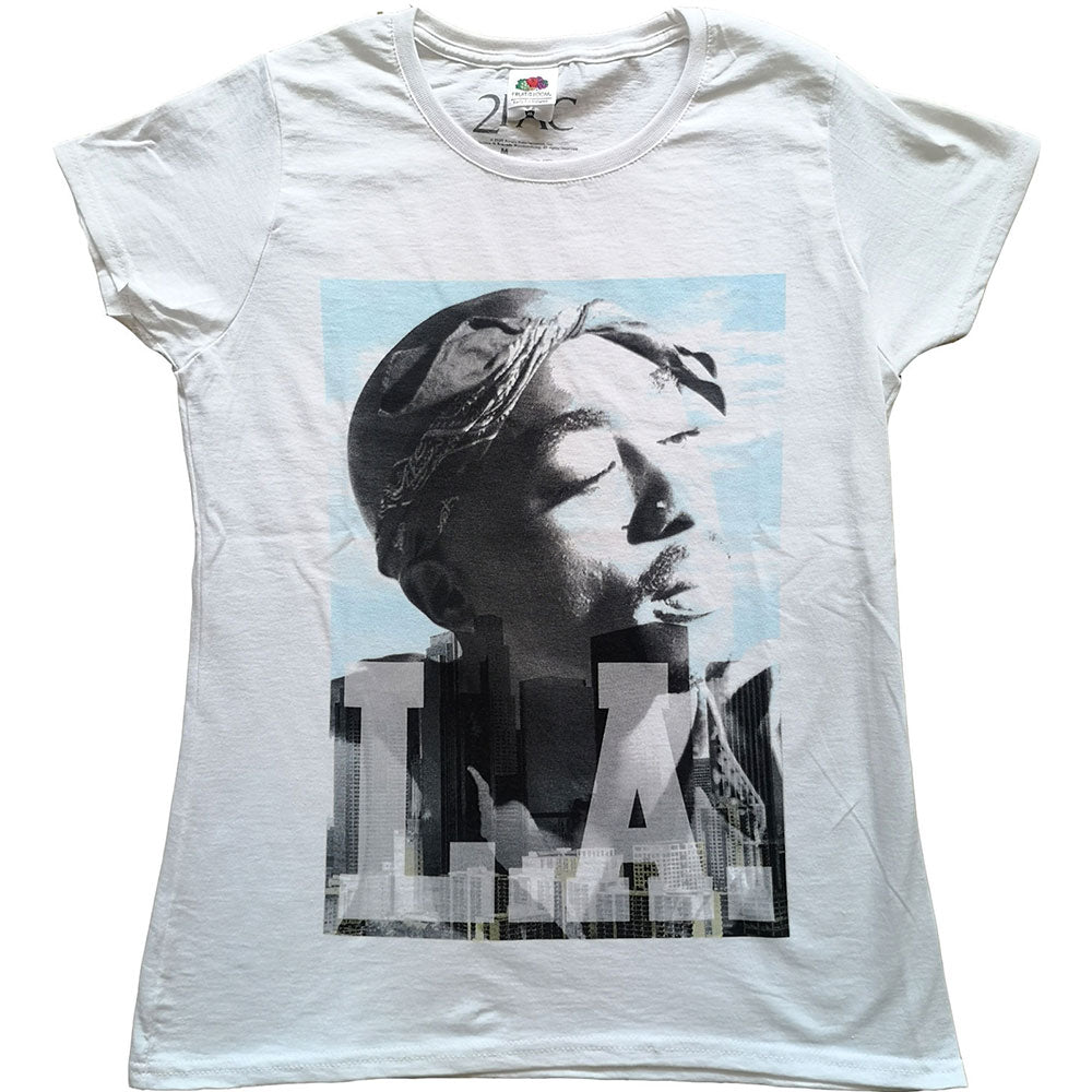 Tupac: LA Skyline T-Shirt (Kvinder)