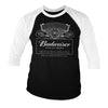 Billede af Budweiser, Budweiser: White Logo Raglan 3/4 Sleeve T-Shirt