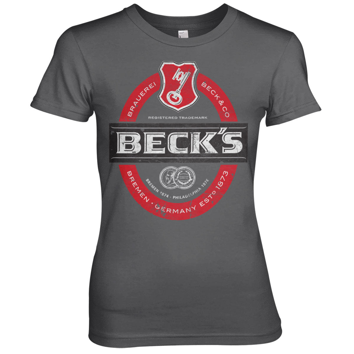 Billede af Beck's, Beck's: Beer Washed Label Logo T-Shirt (Kvinder)