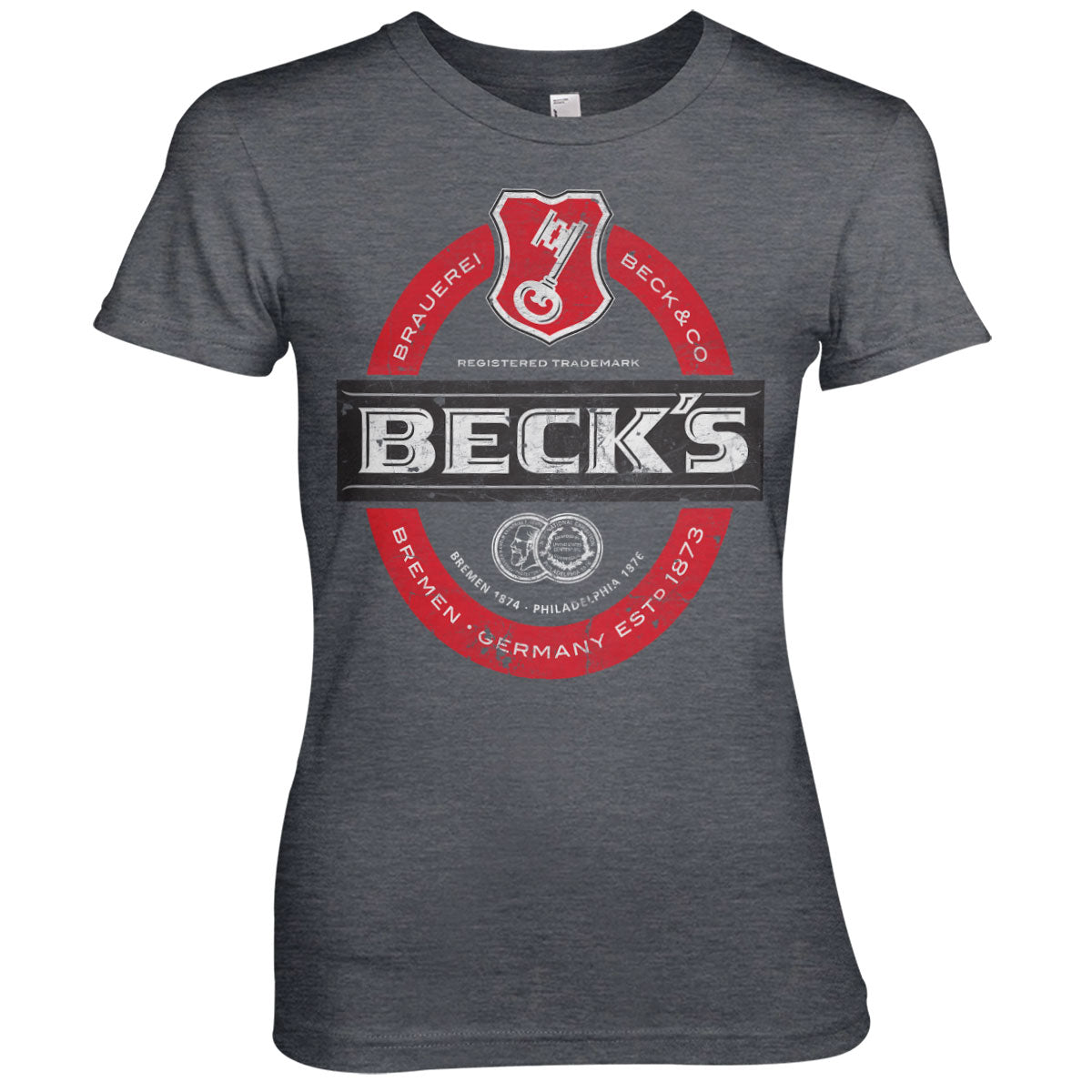 Billede af Beck's, Beck's: Beer Washed Label Logo T-Shirt (Kvinder)