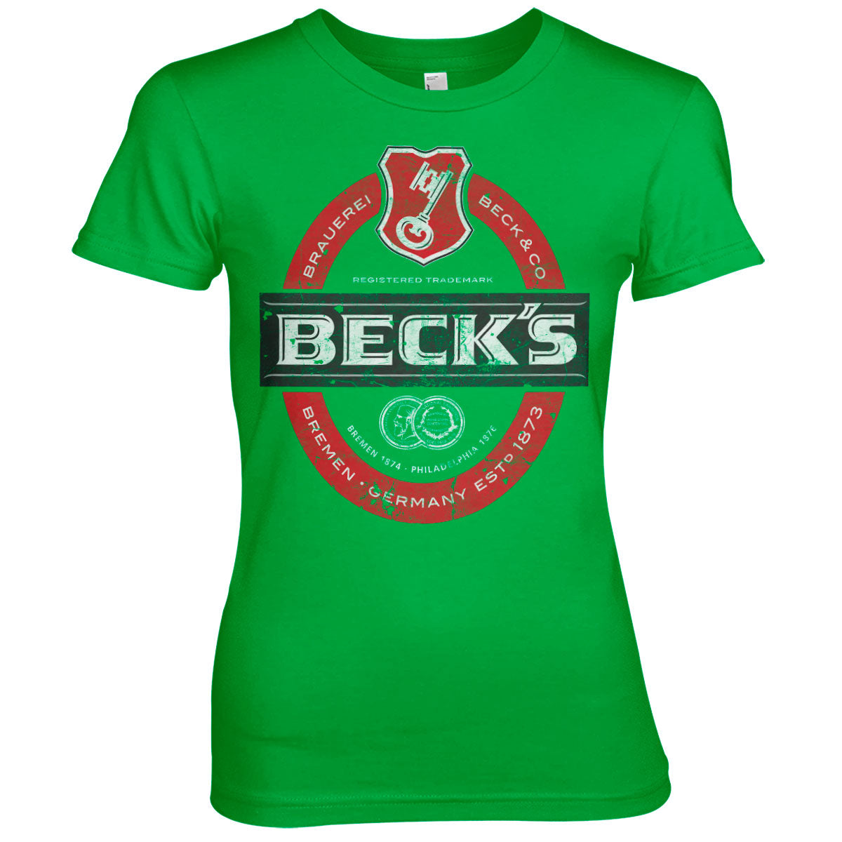Billede af Beck's, Beck's: Beer Washed Label Logo T-Shirt (Kvinder)