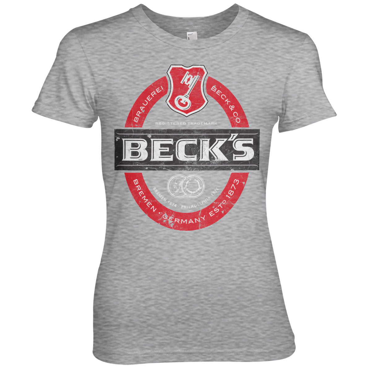 Billede af Beck's, Beck's: Beer Washed Label Logo T-Shirt (Kvinder)