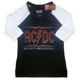AC/DC: Hell Ain't A Bad Place Raglan T-Shirt (Kvinder)