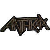 Anthrax: Brown Logo Standard Patch (Iron On)