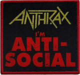 Anthrax: Anti-Social Standard Patch (Sew On)