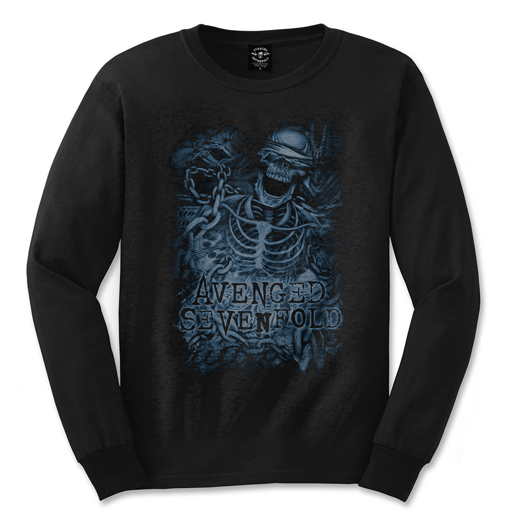 Billede af Avenged Sevenfold Chained Skeleton Langærmet t-shirt