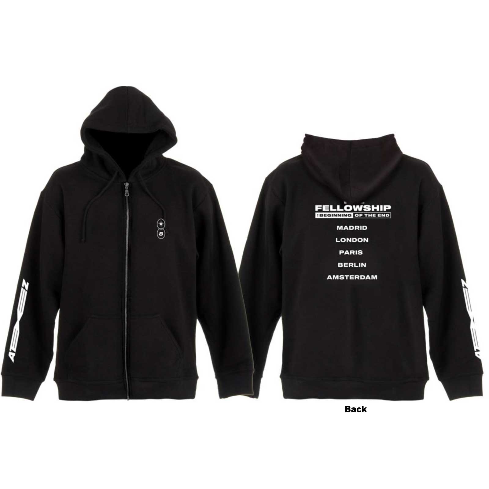 ATEEZ: Fellowship Tour Euro Zipped Hoodie (Back Print)
