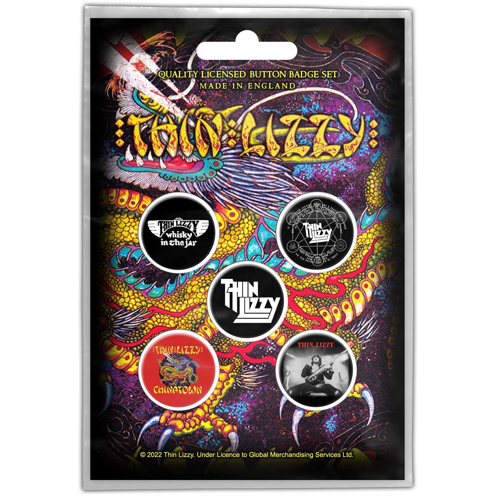 Thin Lizzy: Chinatown Button Badge Pack
