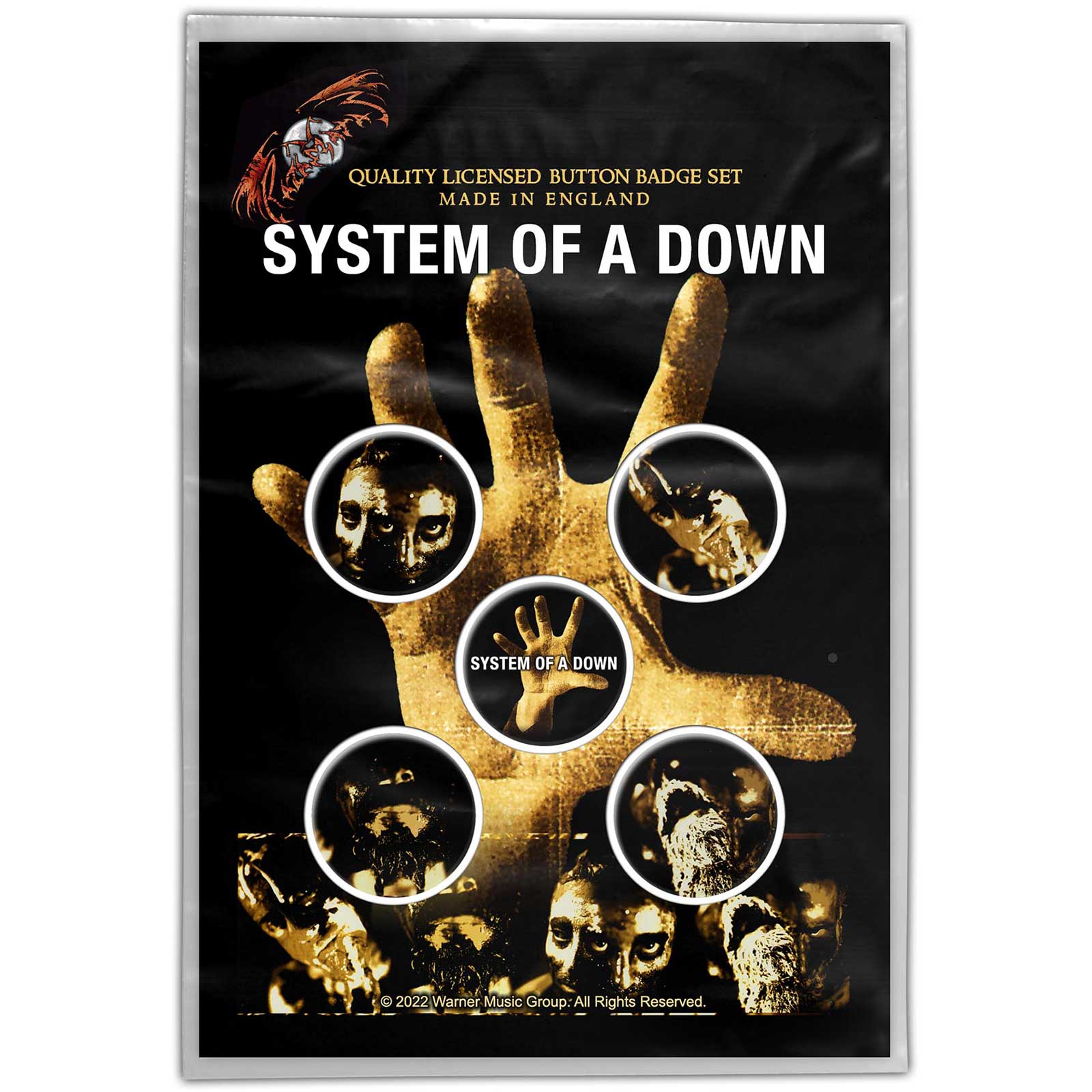 System Of A Down: Hand Button Badge Pack