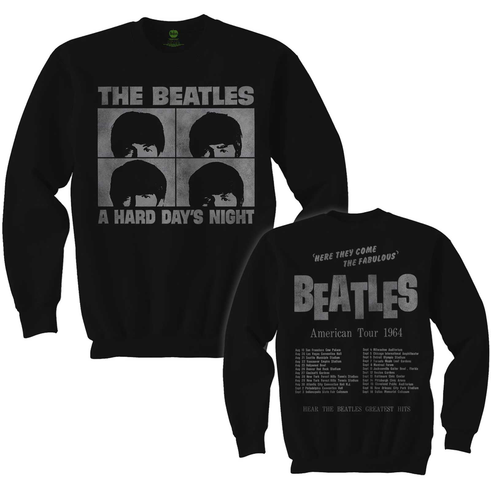The Beatles: Hard Days Night Long Sleeve T-Shirt (Back Print)
