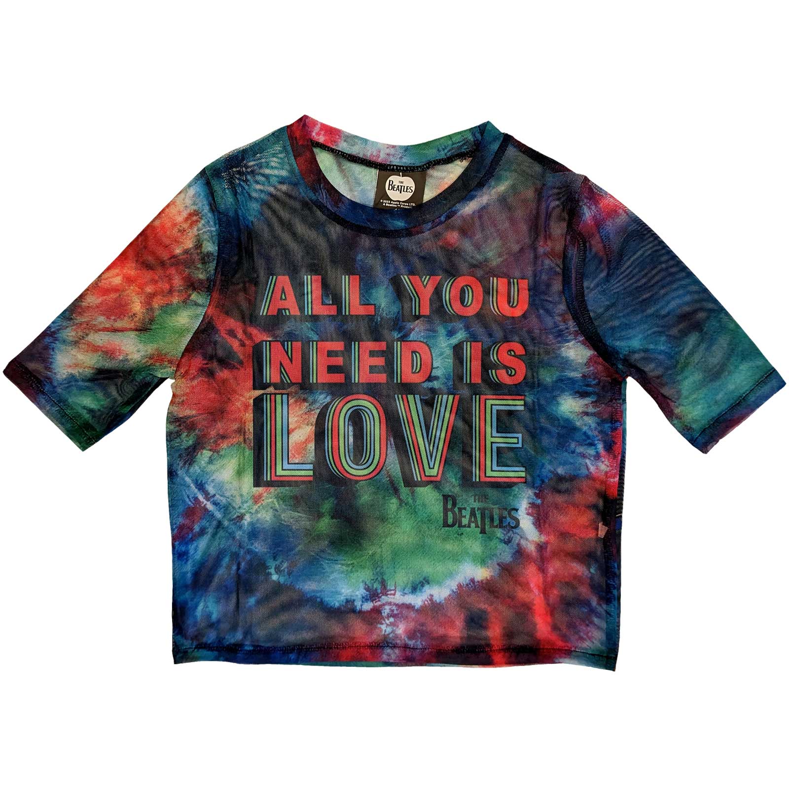 The Beatles: All You Need Is Love Crop Top (Kvinder) (Mesh)