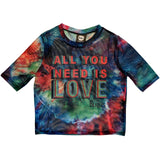 The Beatles: All You Need Is Love Crop Top (Kvinder) (Mesh)