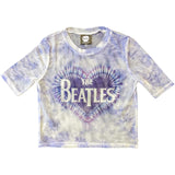 The Beatles: Heart & Drop T Logo Crop Top (Kvinder) (Mesh)