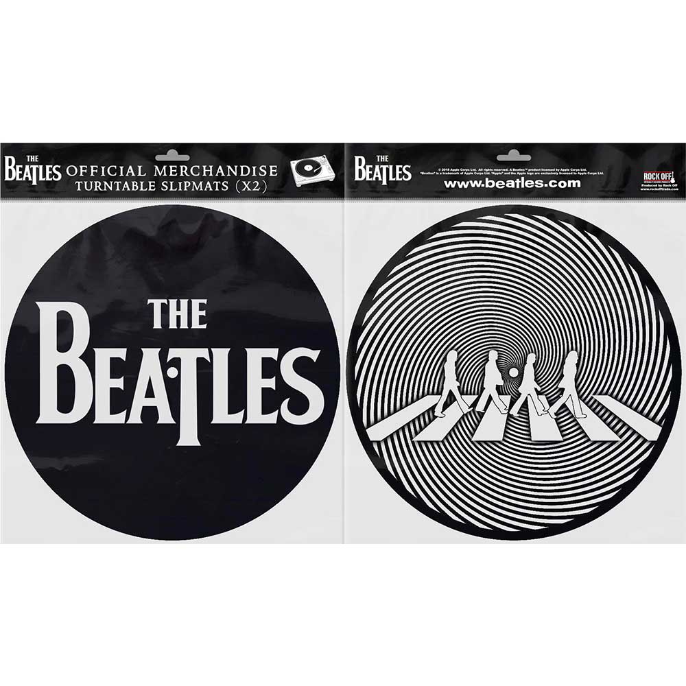 Billede af The Beatles Drop T Logo & Crossing Silhouette Turntable Slipmats