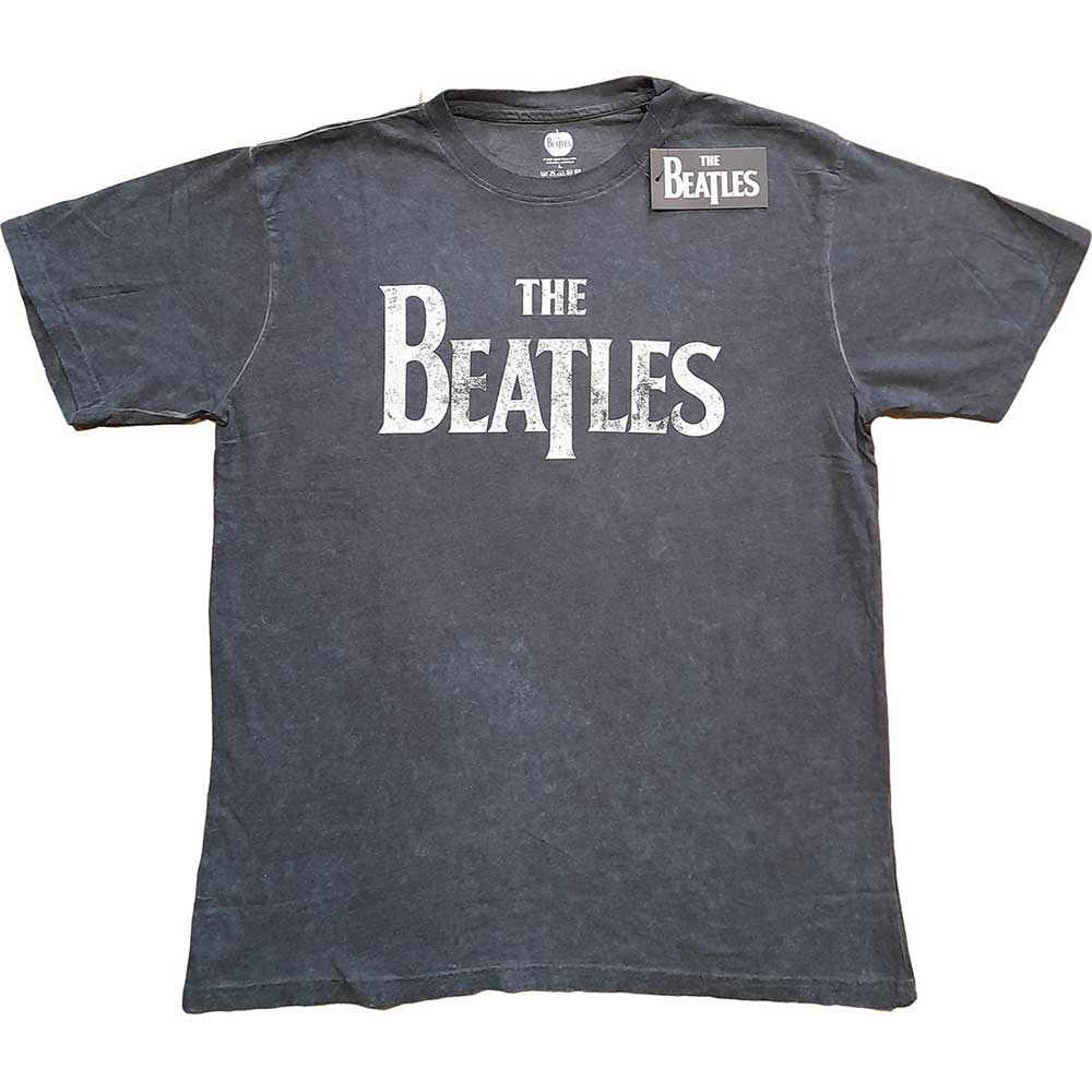 The Beatles: Drop T Logo T-Shirt (Snow Wash)