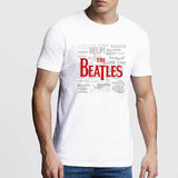 The Beatles: Titles & Logos T-Shirt (Puff Print)