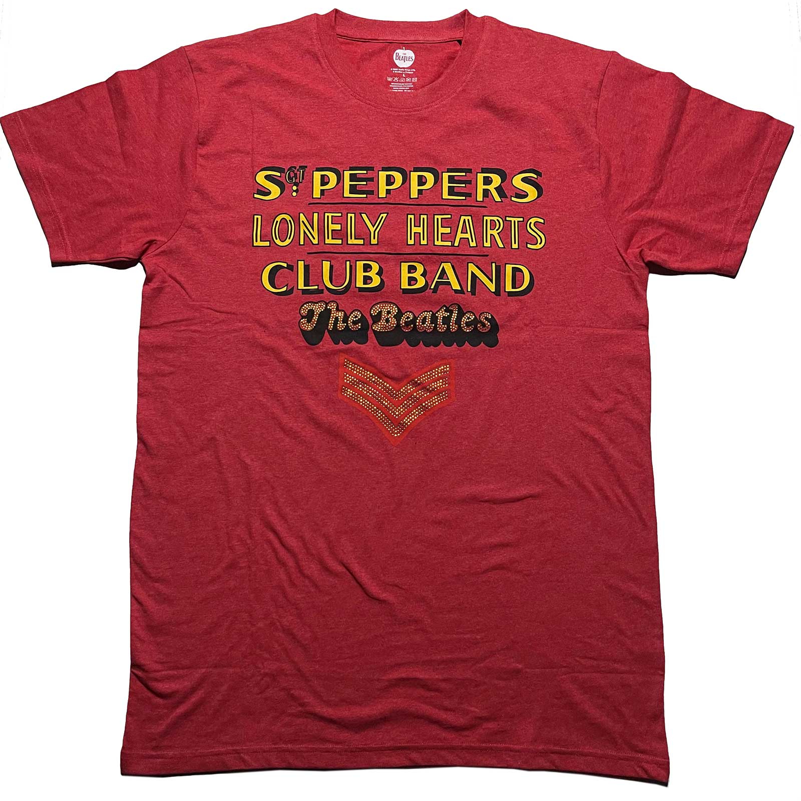The Beatles: Sgt Pepper Stacked T-Shirt (Diamante)