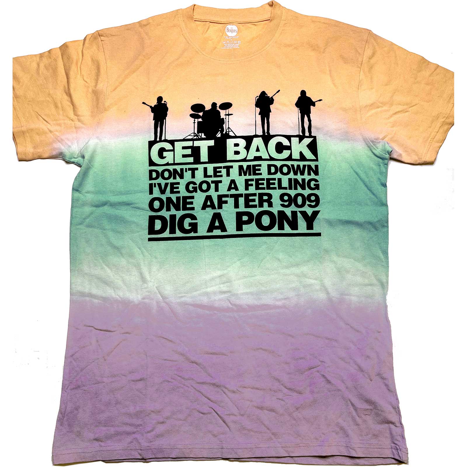 The Beatles: Get Back Gradient T-Shirt (Dye-Wash)