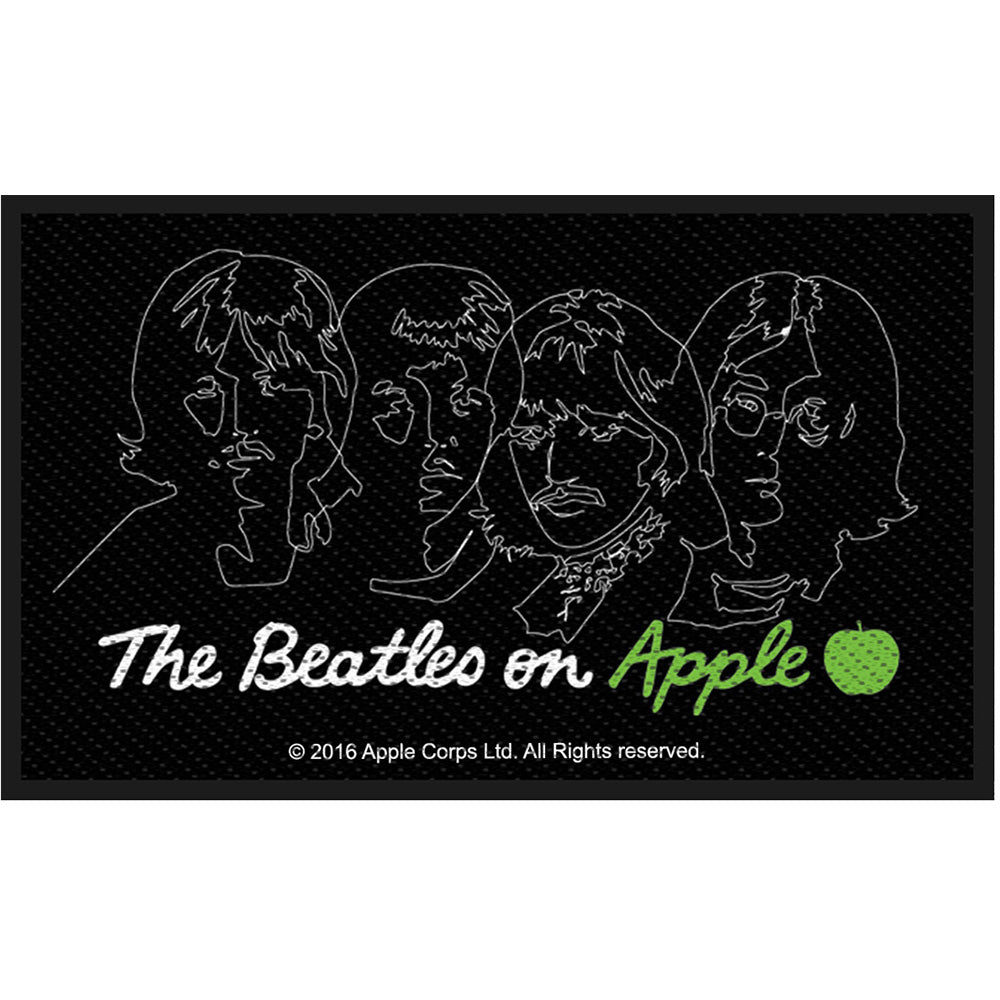 Billede af The Beatles On Apple (White on Black) Tøjmærke